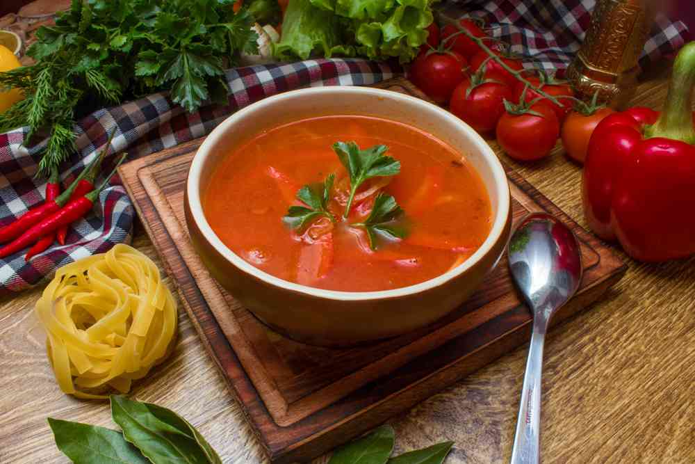 Острый томатный	суп